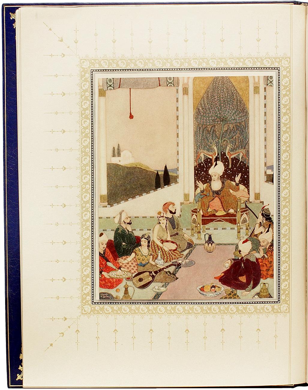 Sinbad der Matrosen. ILLUSTRATED BY EDMUND DULAC - IN A FINE ONLAY BINDING! (Leder) im Angebot