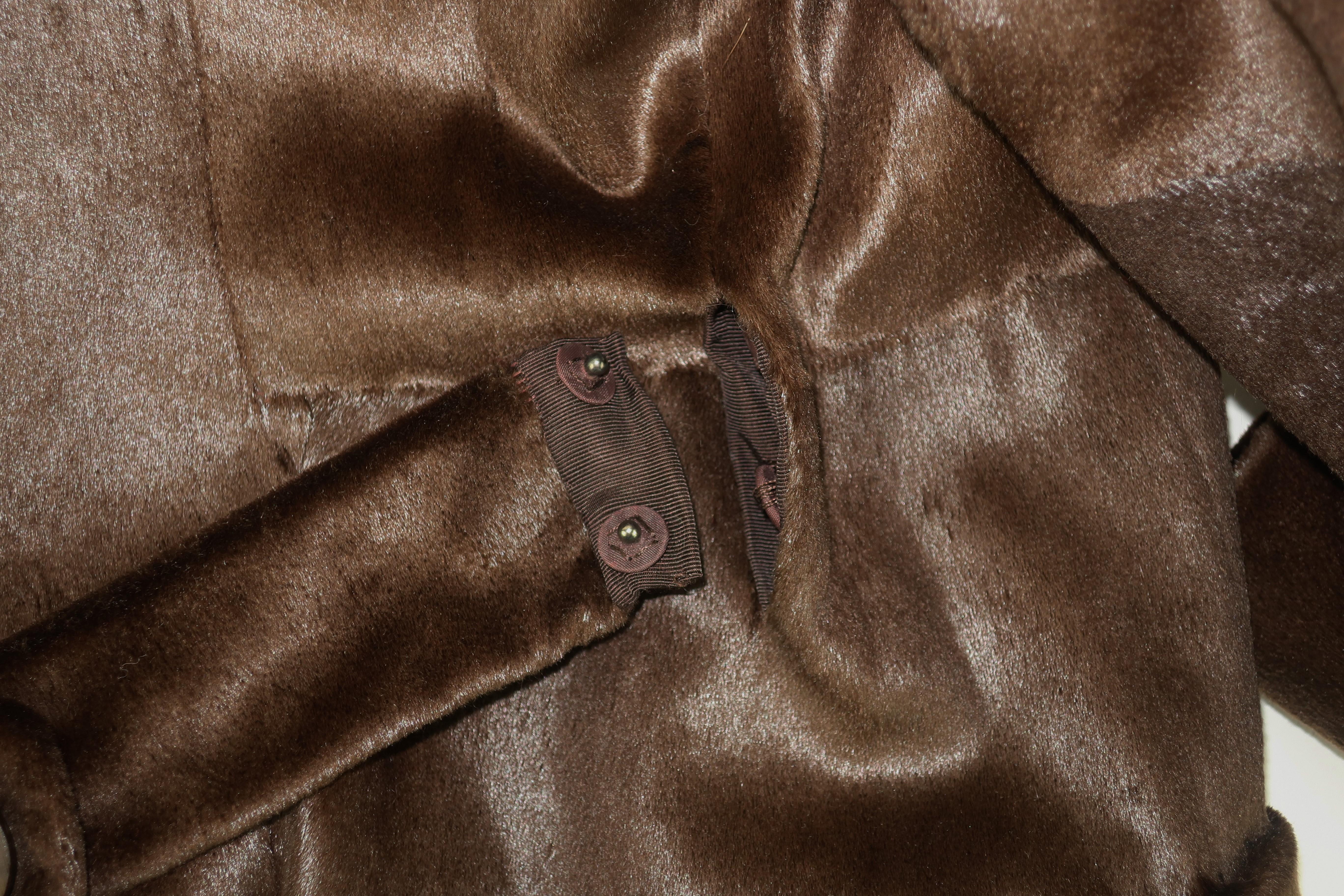 Sincerely Gidding Jenny Mod Brown Fur Coat, 1960’s 6