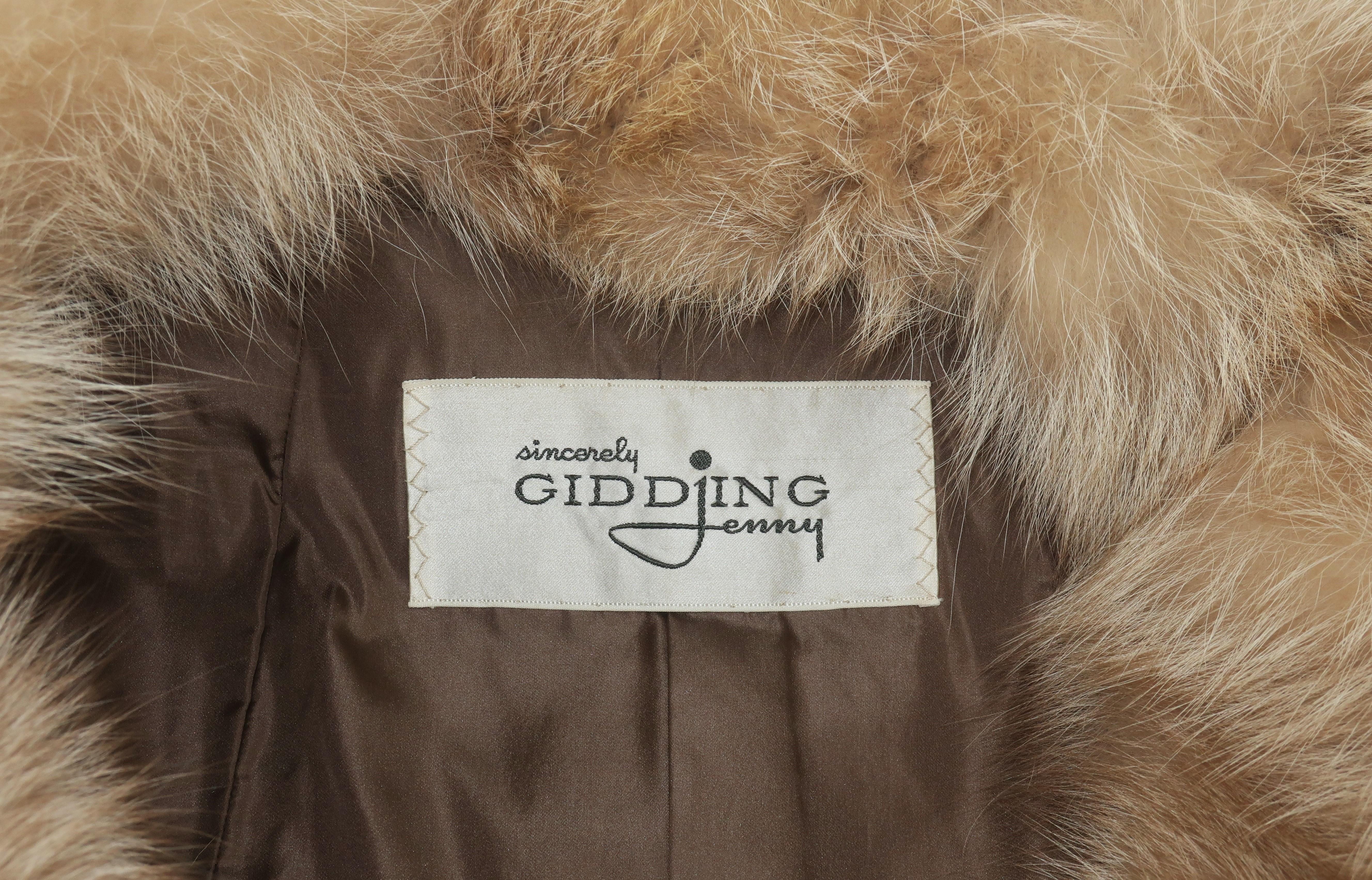 Sincerely Gidding Jenny Mod Brown Fur Coat, 1960’s 7