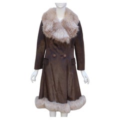 Sinceramente Gidding Jenny Mod Cappotto di pelliccia marrone, anni '60