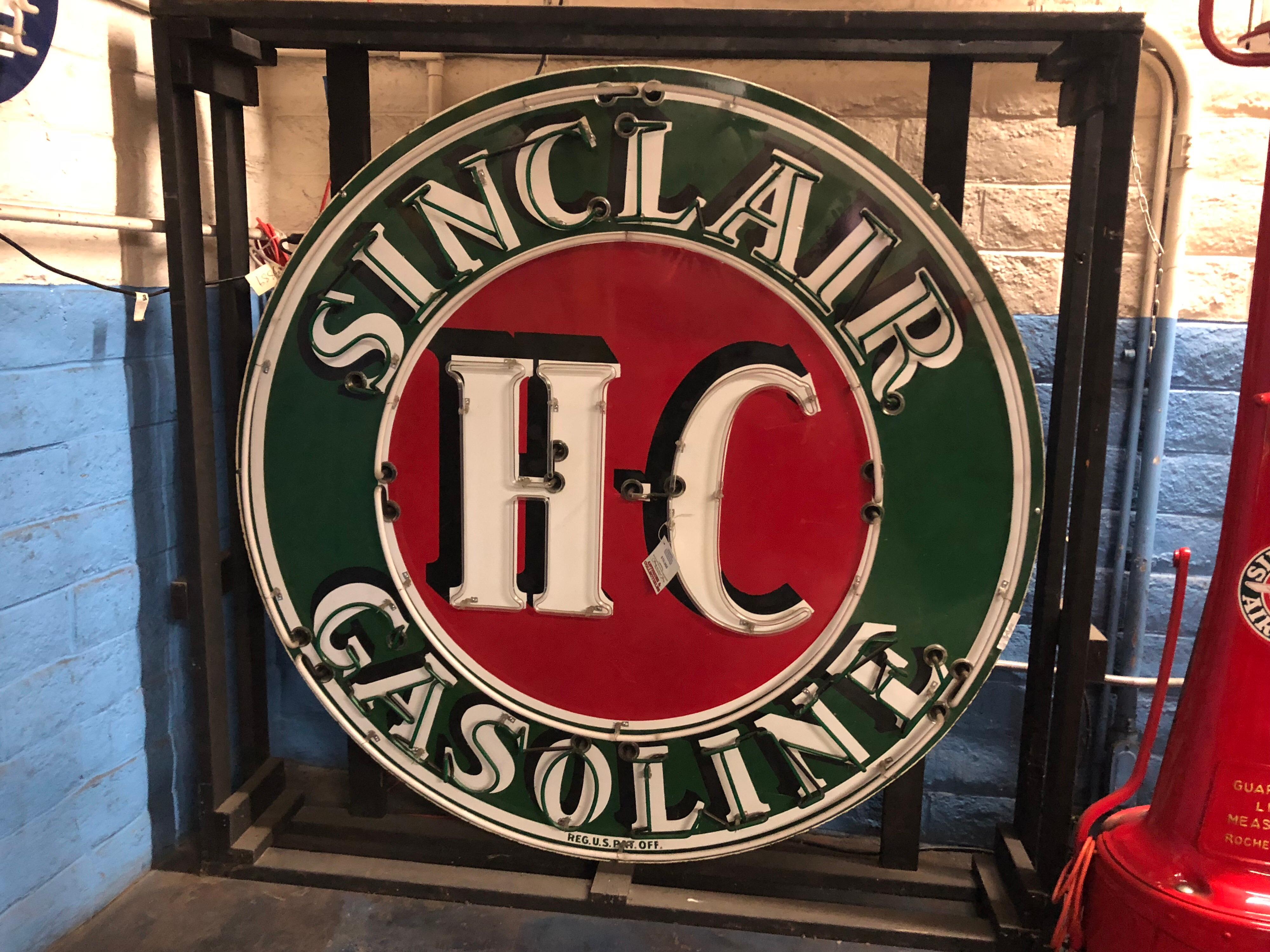 Sinclair HC Gasoline Neon Advertising Sign, 1958 For Sale 2