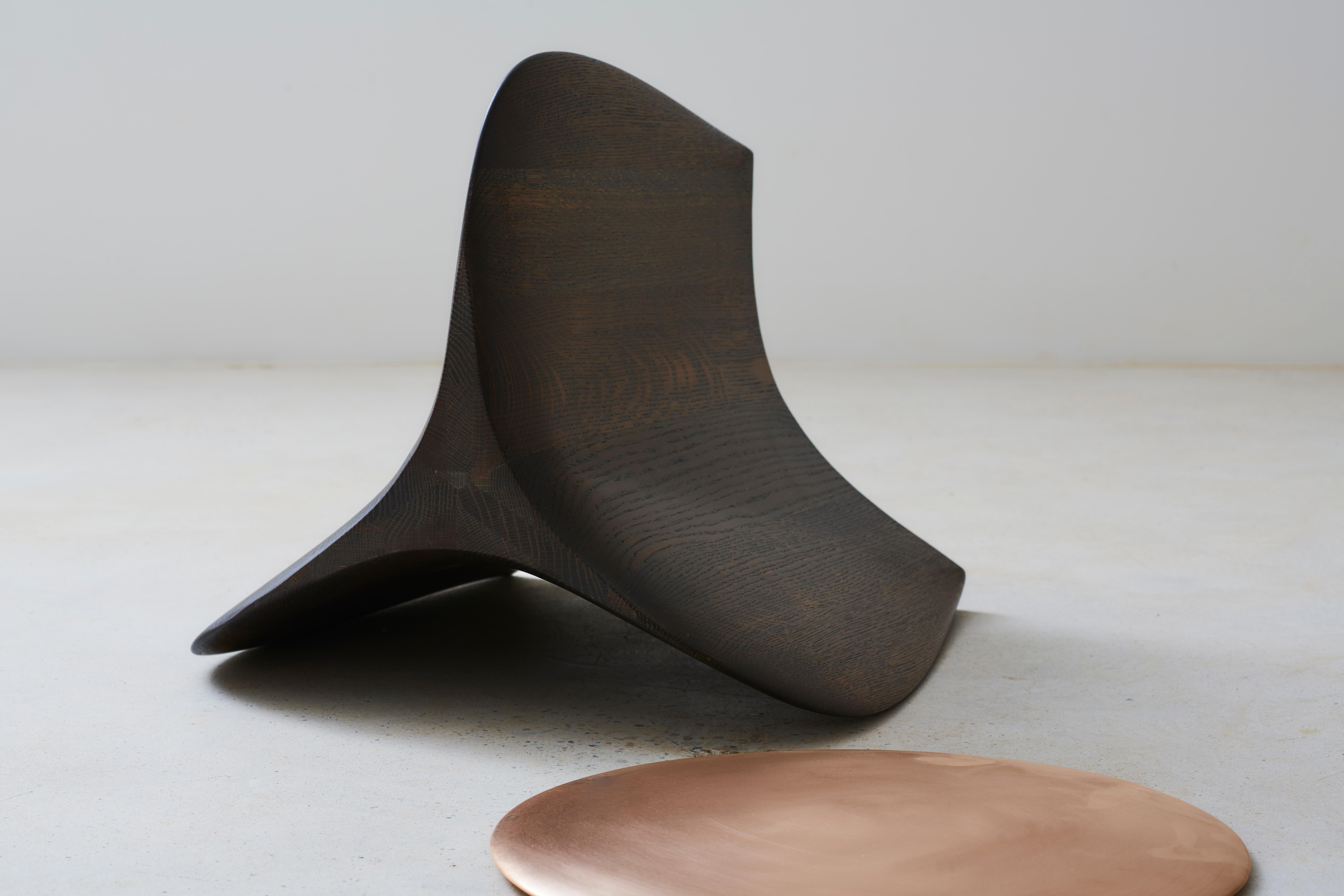 Canadian Sine Solid Hardwood Side Table by Izm Design For Sale