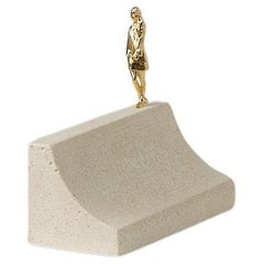 Sinestesia Series, Concrete and Brass Girl Sculpture N2