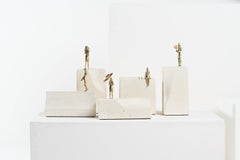 Sinestesia Series, Concrete and Brass Girl Sculpture N3