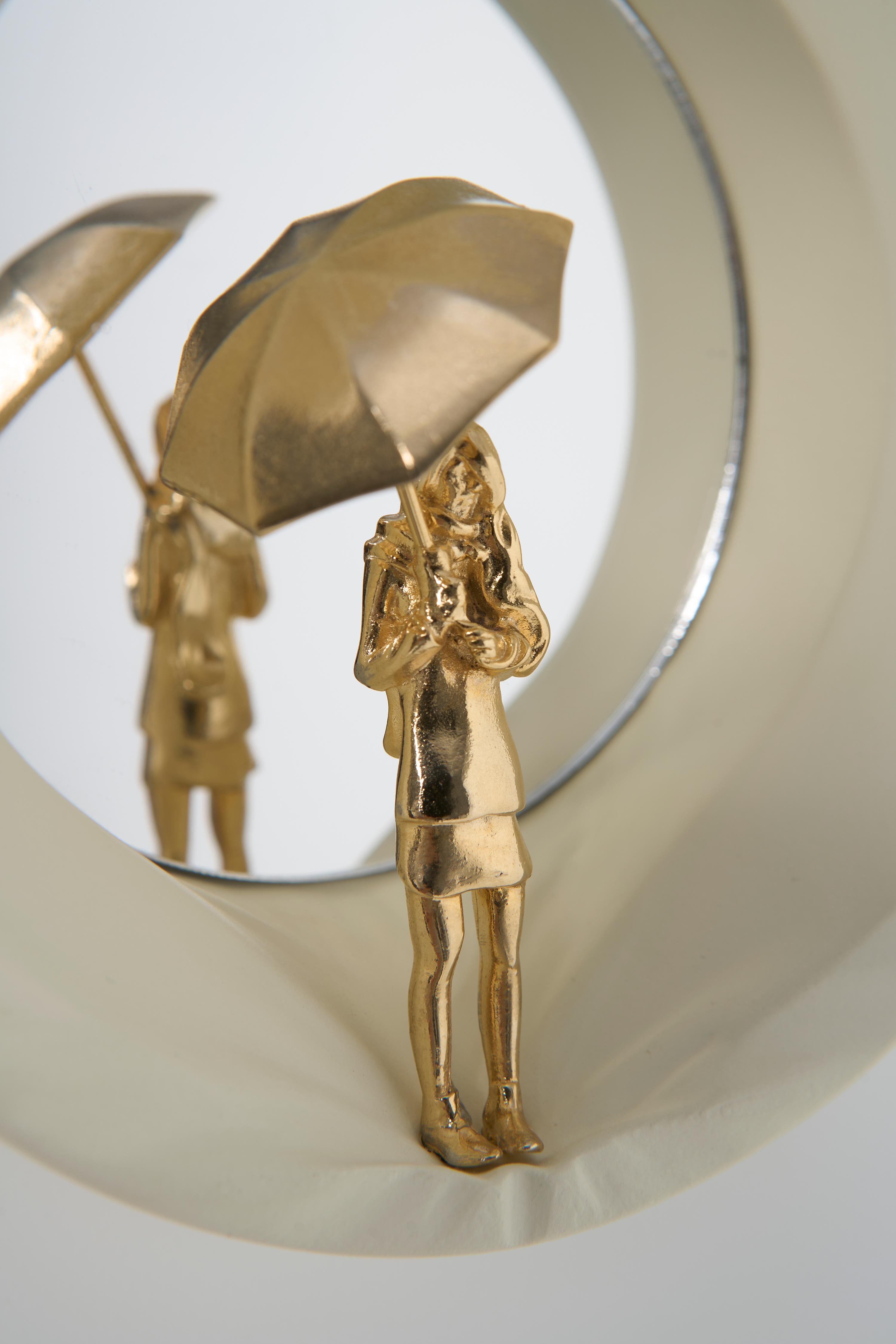 Sinestesia Series, PLA and Brass Girl Wall Mounted Sculpture For Sale 5