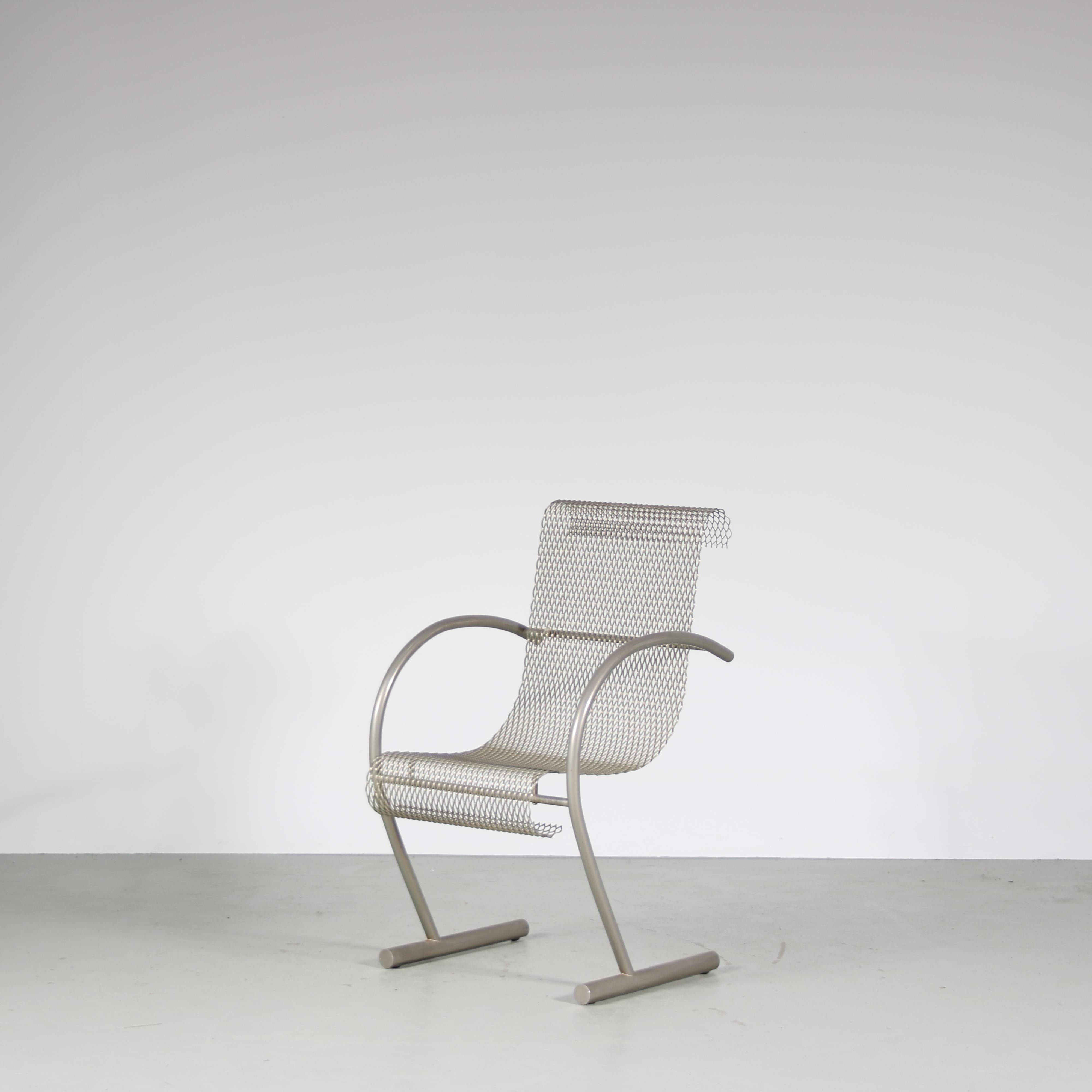 A fantastic “Sing Sing” chair designed by Shiro Kuramata, manufactured by XO in France in the 1980s.

This exceptional chair features a distinctive, architectural form that captures the eye and complements any modern interior. Made of high quality
