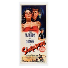 Singapore '1947' Original Vintage Poster Mint, Linen Backed