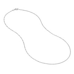 Singapore Chain Necklace, Twist Chain Necklace, 14k Gold Chain, White Gold