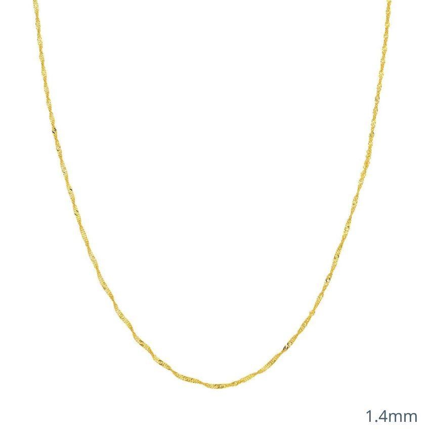 gold twist chain necklace