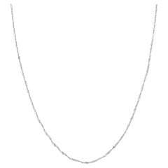 Singapore Chain Necklace, Twist Chain Necklace, 14k Gold Chain, White Gold