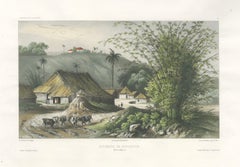 Singapore Environs View, French Exploration Lithograph, La Bonite Voyage, 1845