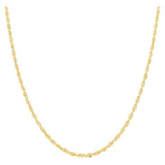 Singapore Rope Chain Necklace 14K Yellow Gold
