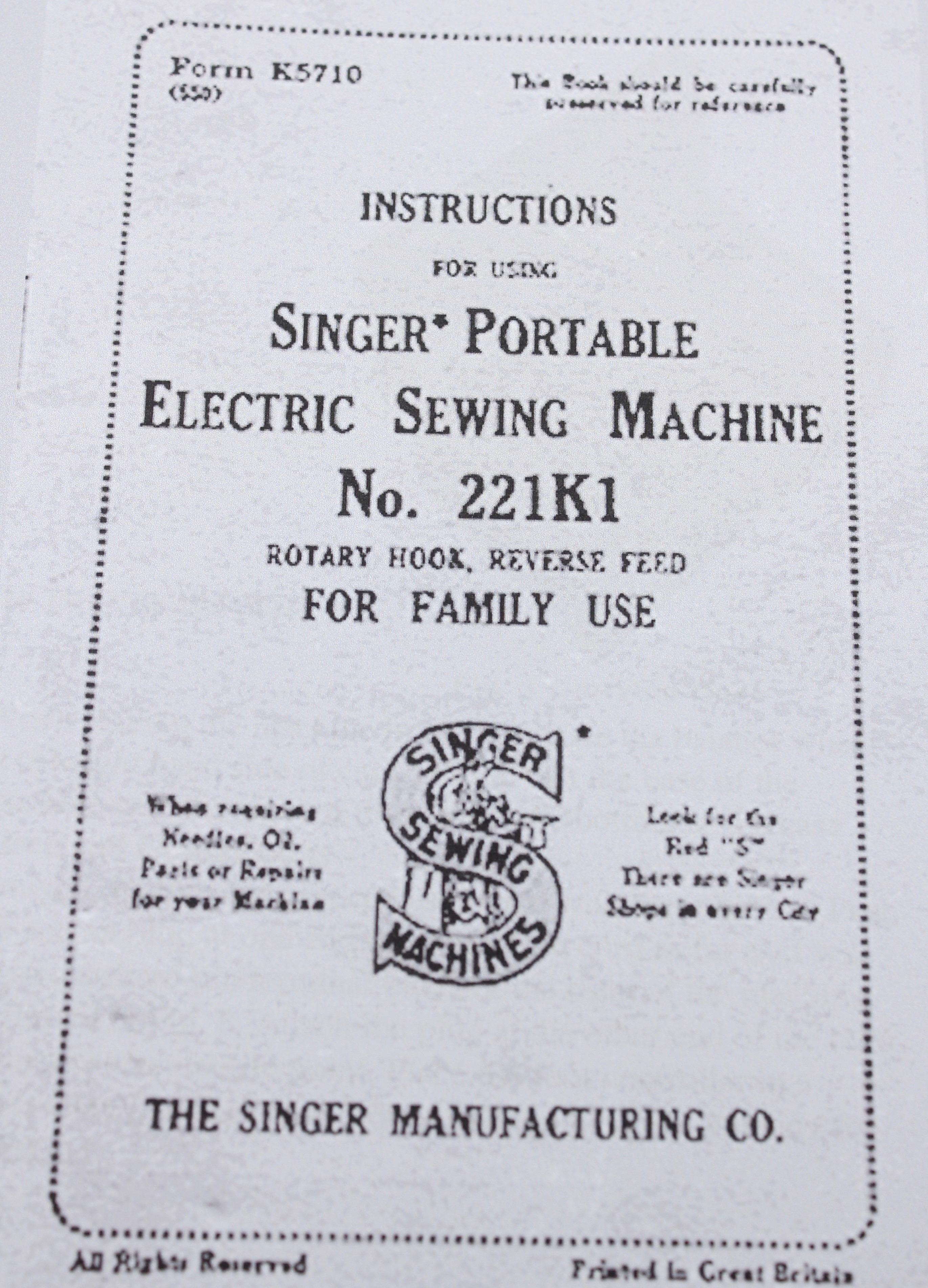 Singer Featherweight Model 221 Was Made Exclusively at the Company‘s Kilbowie 3
