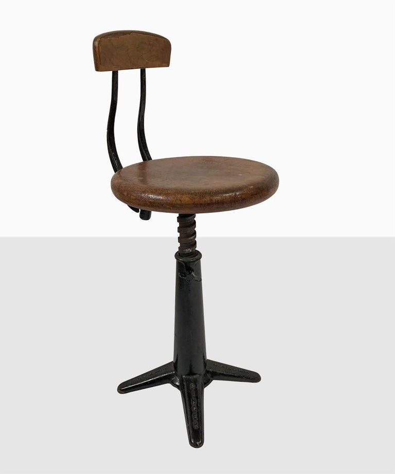 Singer Sewing Machinist Factory Chairs at 1stDibs