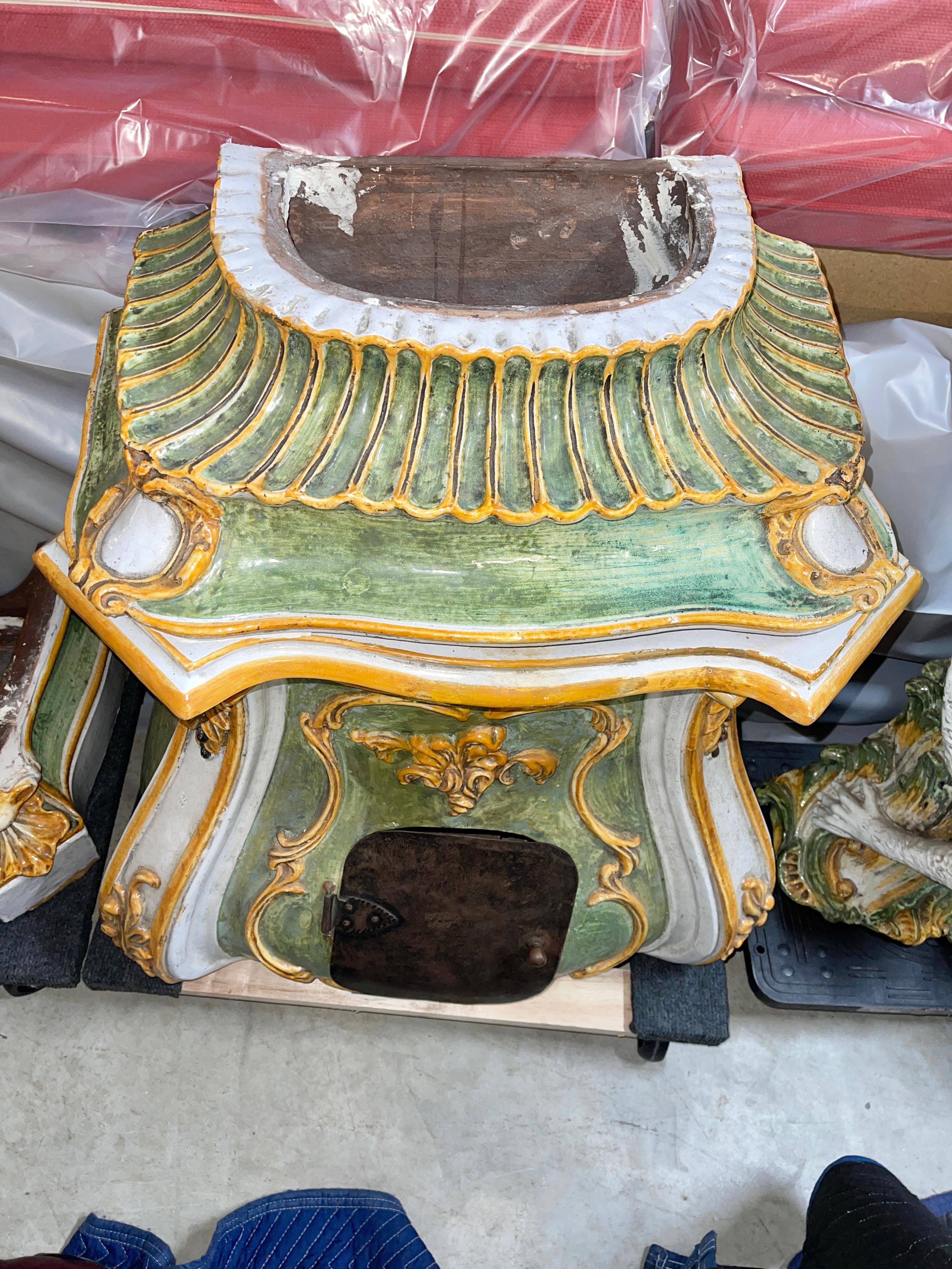 Singerie Majolica Stove For Sale 7