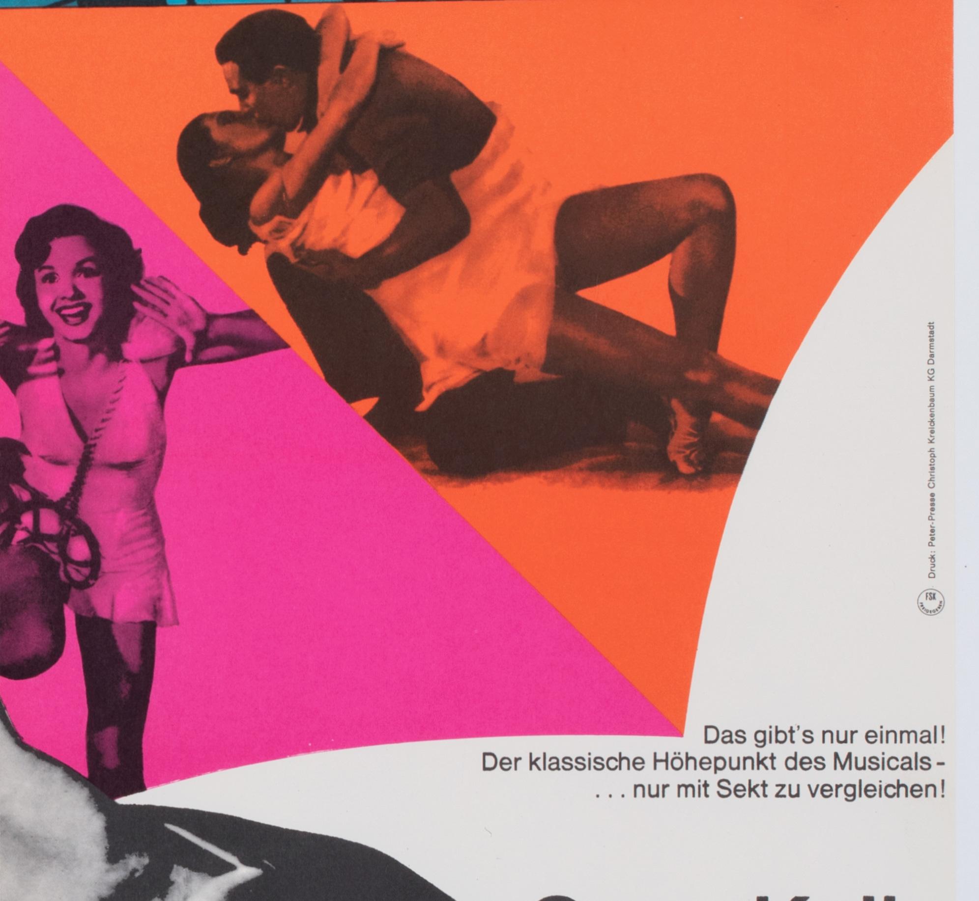 Papier Singin' in the Rain R1966 Affiche de film allemande A1, Dorothea Fischer Nosbisch en vente