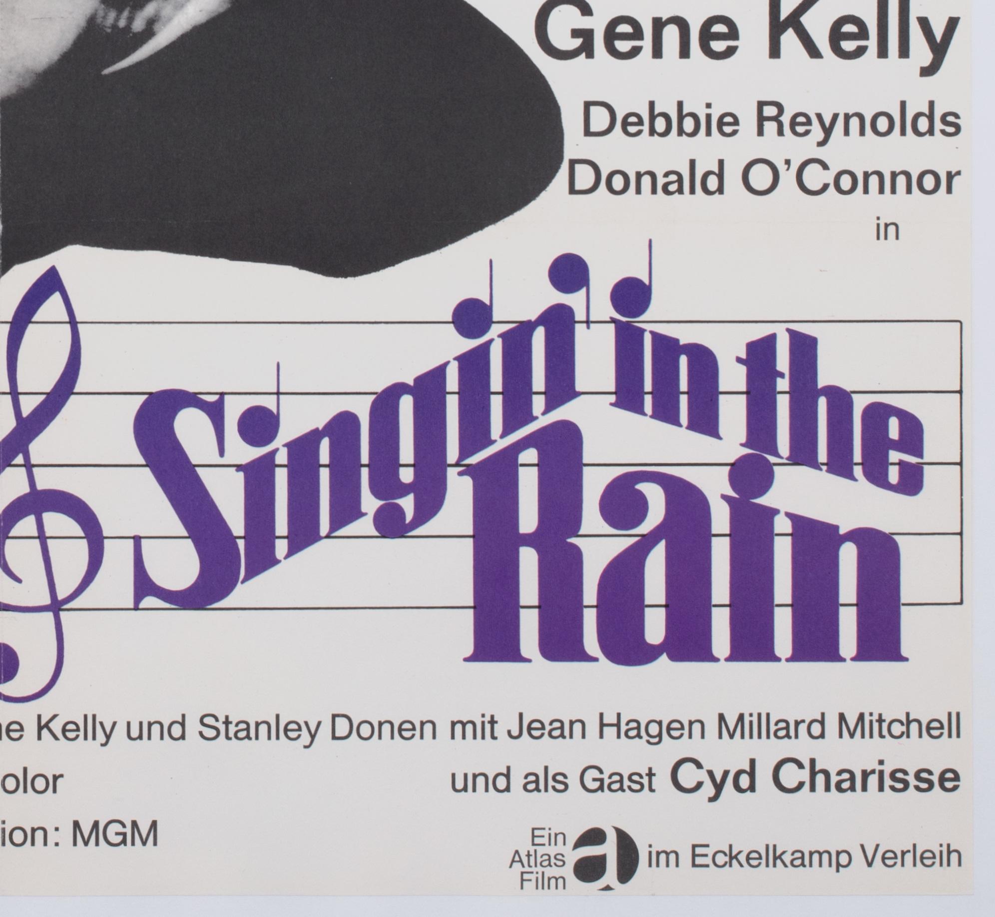 Singin' in the Rain R1966 German A1 Film Poster, Dorothea Fischer-Nosbisch For Sale 3