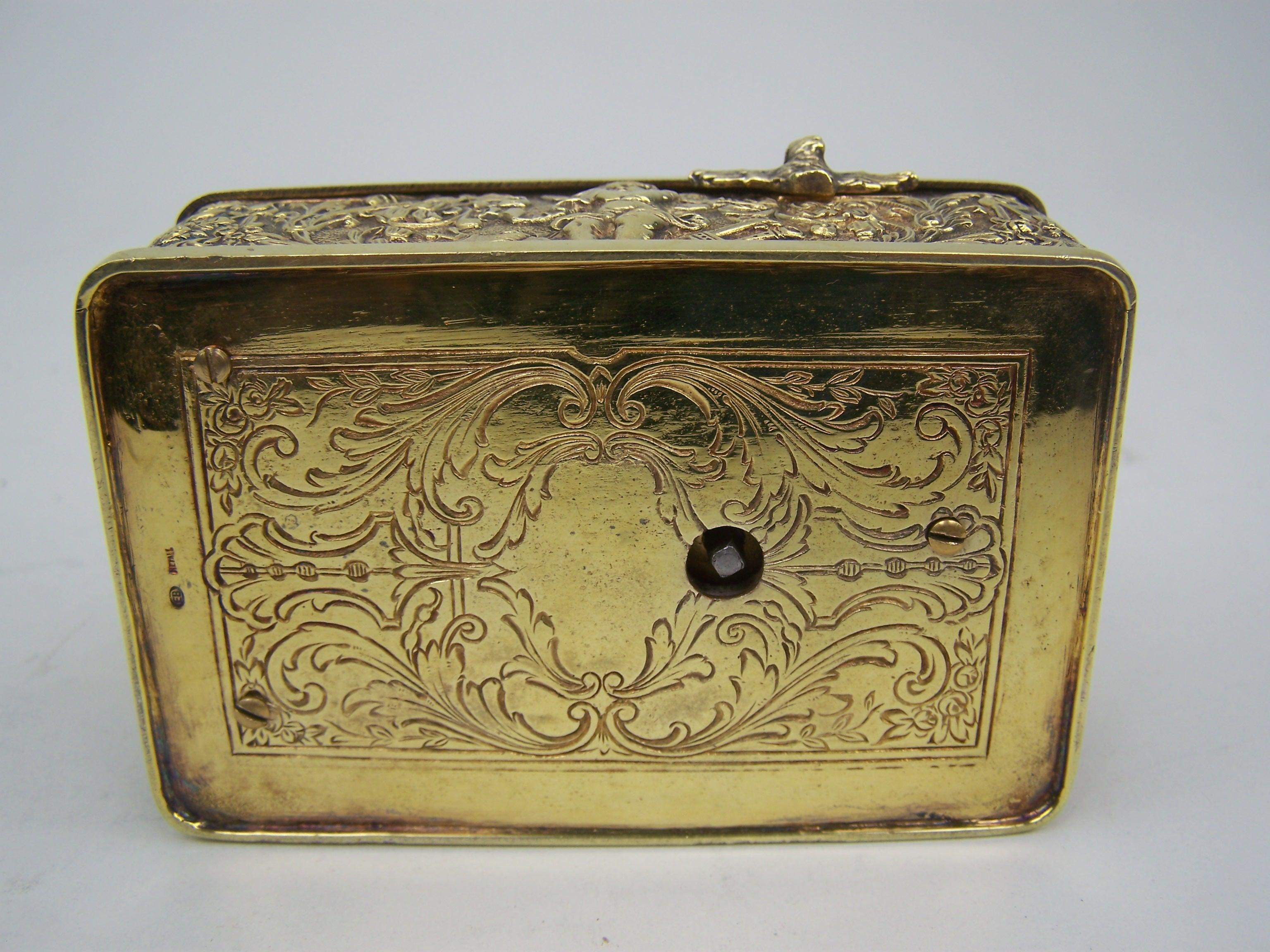 German Singing bird box by K Griesbaum in guilded case