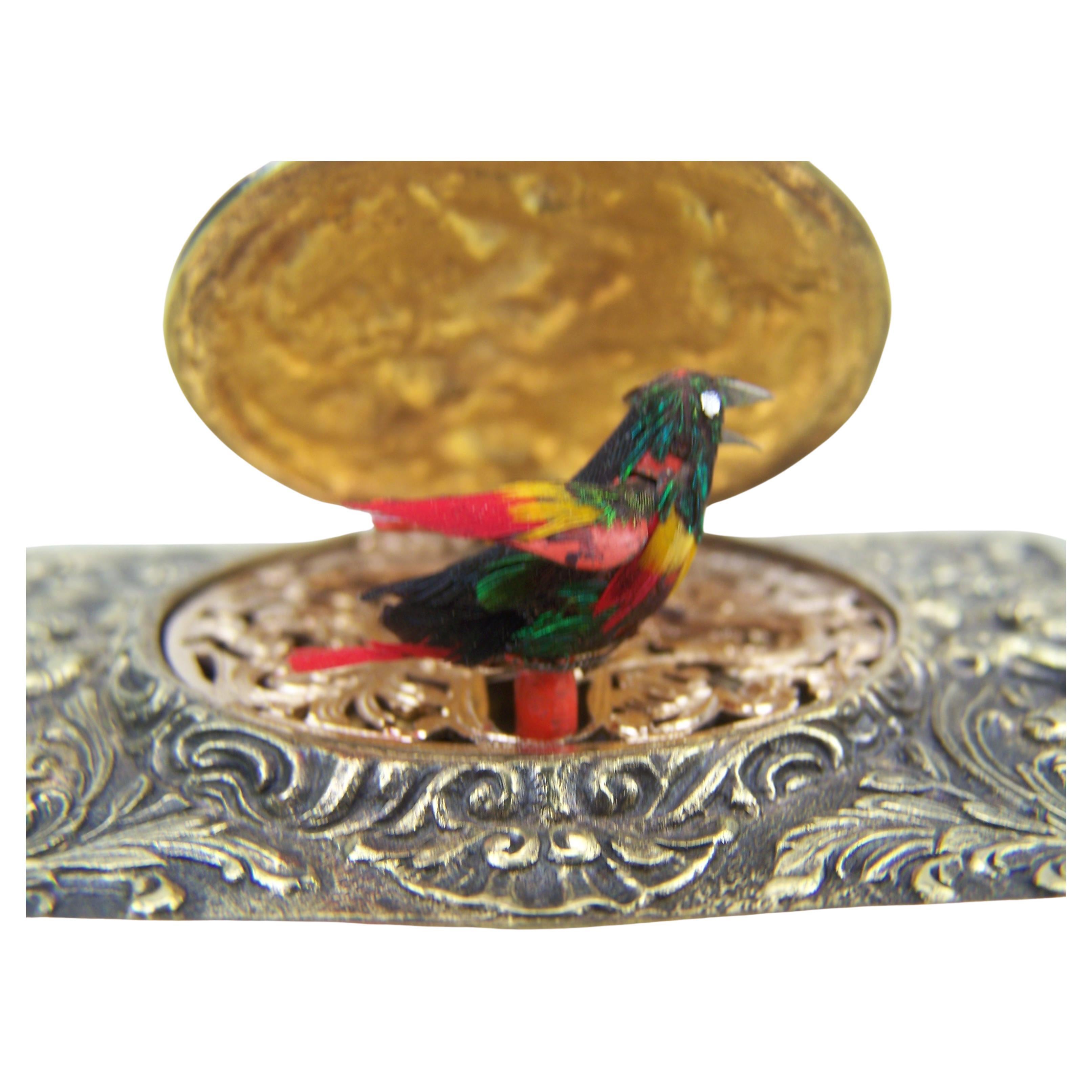 Singing bird box by K Griesbaum in guilded case