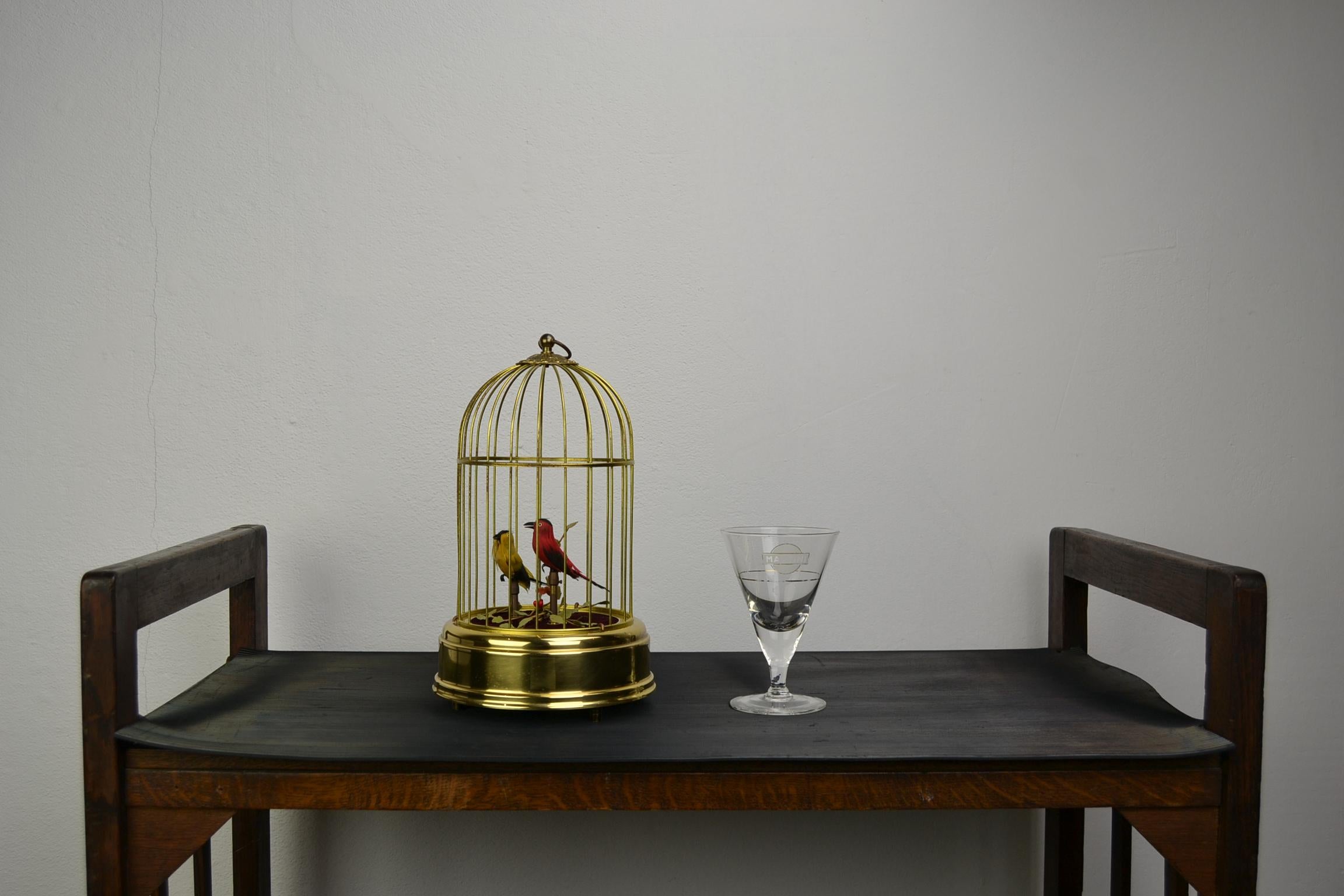 Singing Bird Cage Automaton by Hasu Germany, Mid-20th Century 13