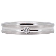 Solitaire 18k White Gold Diamond Ring with 0.030 Ct Natural Diamonds