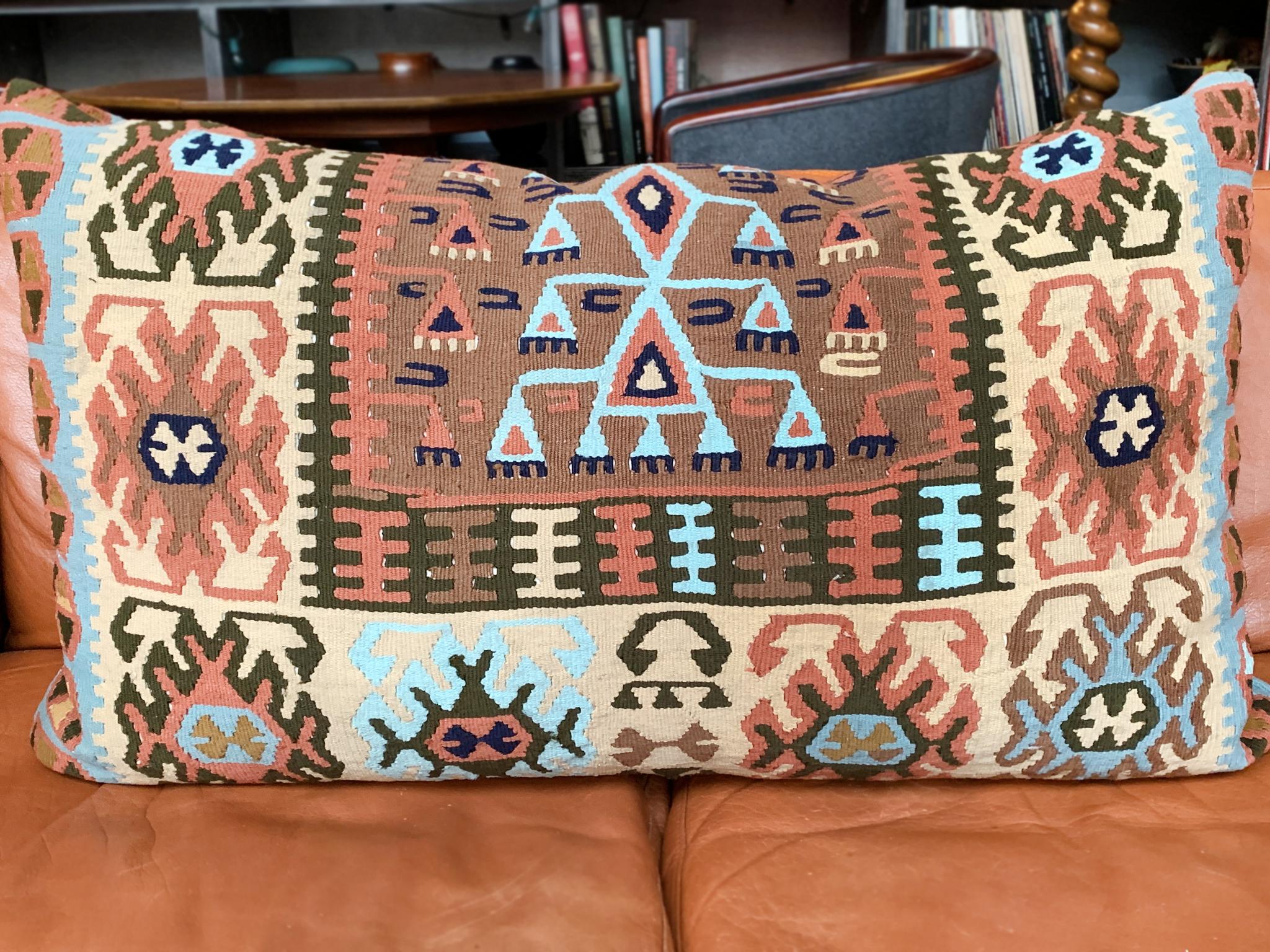 Americano Cuscino singolo per coperta Navajo del XIX secolo in vendita