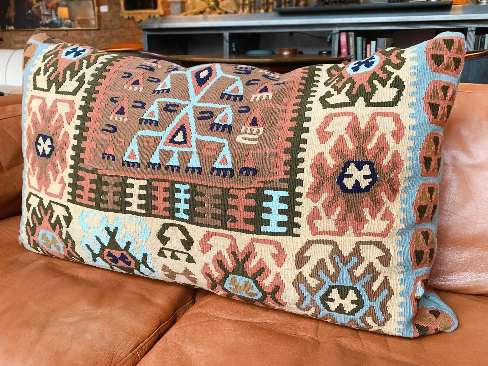 Tessuto a mano Cuscino singolo per coperta Navajo del XIX secolo in vendita