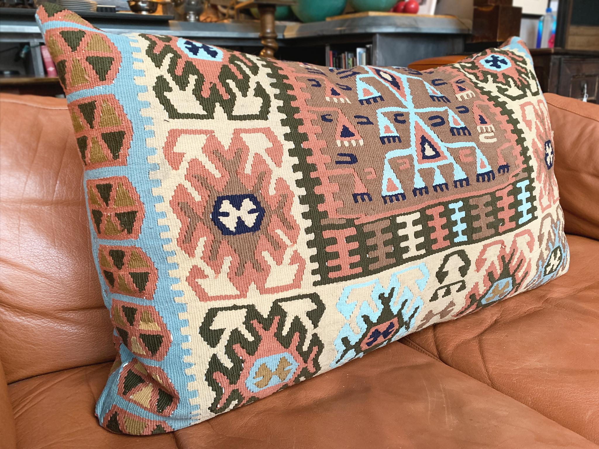 Cuscino singolo per coperta Navajo del XIX secolo In condizioni buone in vendita a New York, NY