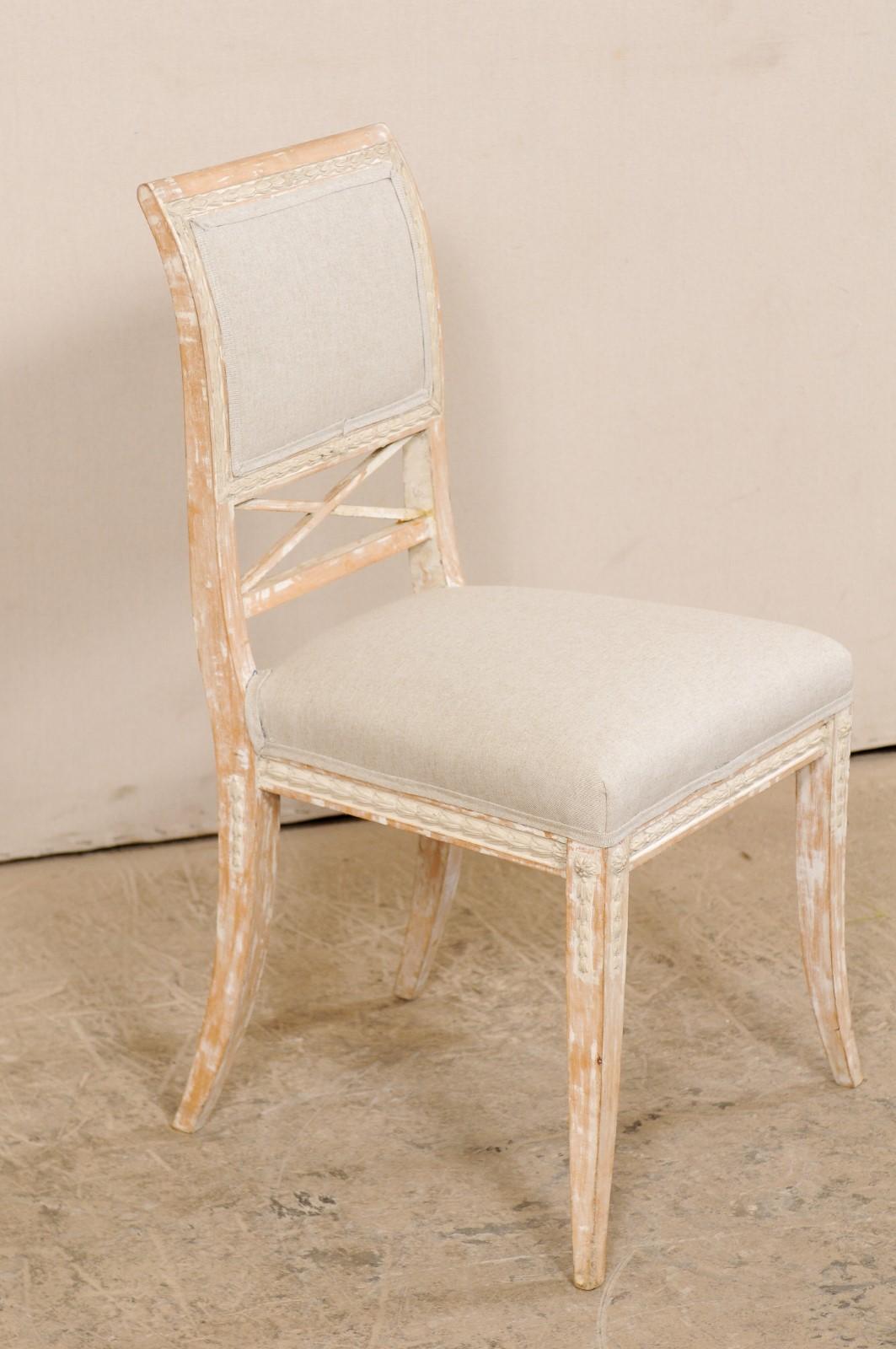 Carved Single 19th Century Swedish Gustavian Bellman Chair