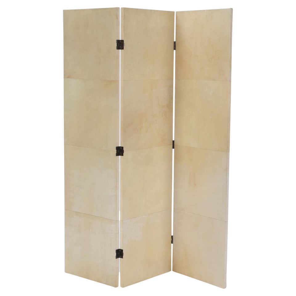 Contemporary 4 Panel Folding Screen For Sale at 1stDibs