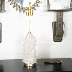 Single "Aggregate" Rock Crystal Cluster Lamp by Spark Interior