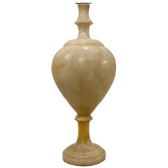 Antique Single Alabaster Table Lamp