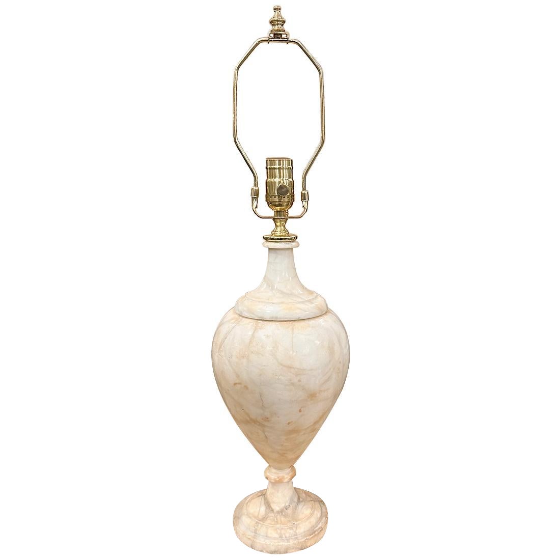 Single Alabaster Table Lamp