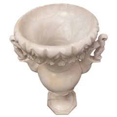 Single Alabaster Urn Lamp