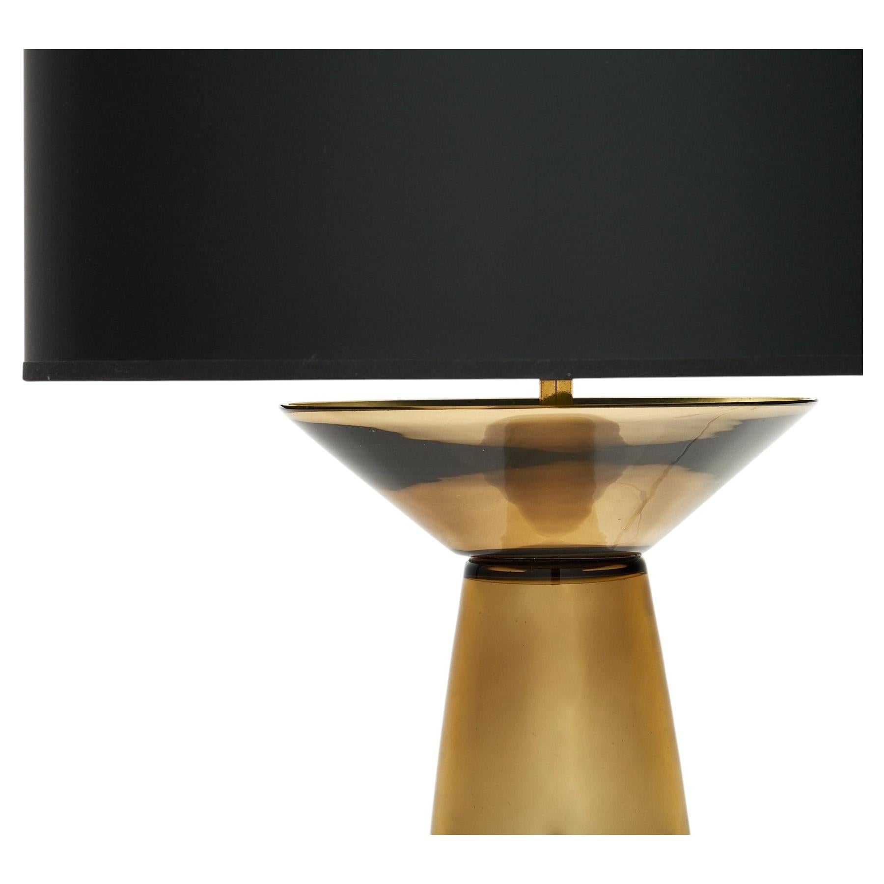 **SINGLE Alberto Dona Murano Glass Table Lamps, Geometric Design, Italy, New