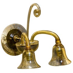 Single Amber-Color Glass Sconce