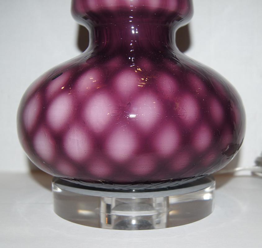 amethyst glass lamp