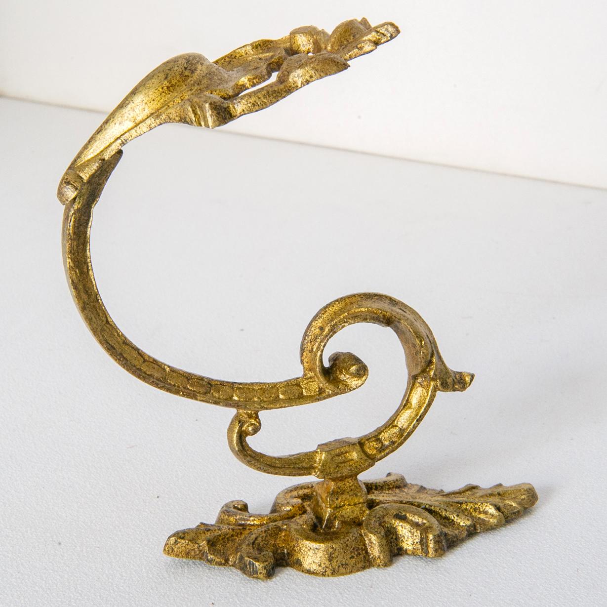 French Single Antique Bronze Curtain Tie-Back For Sale