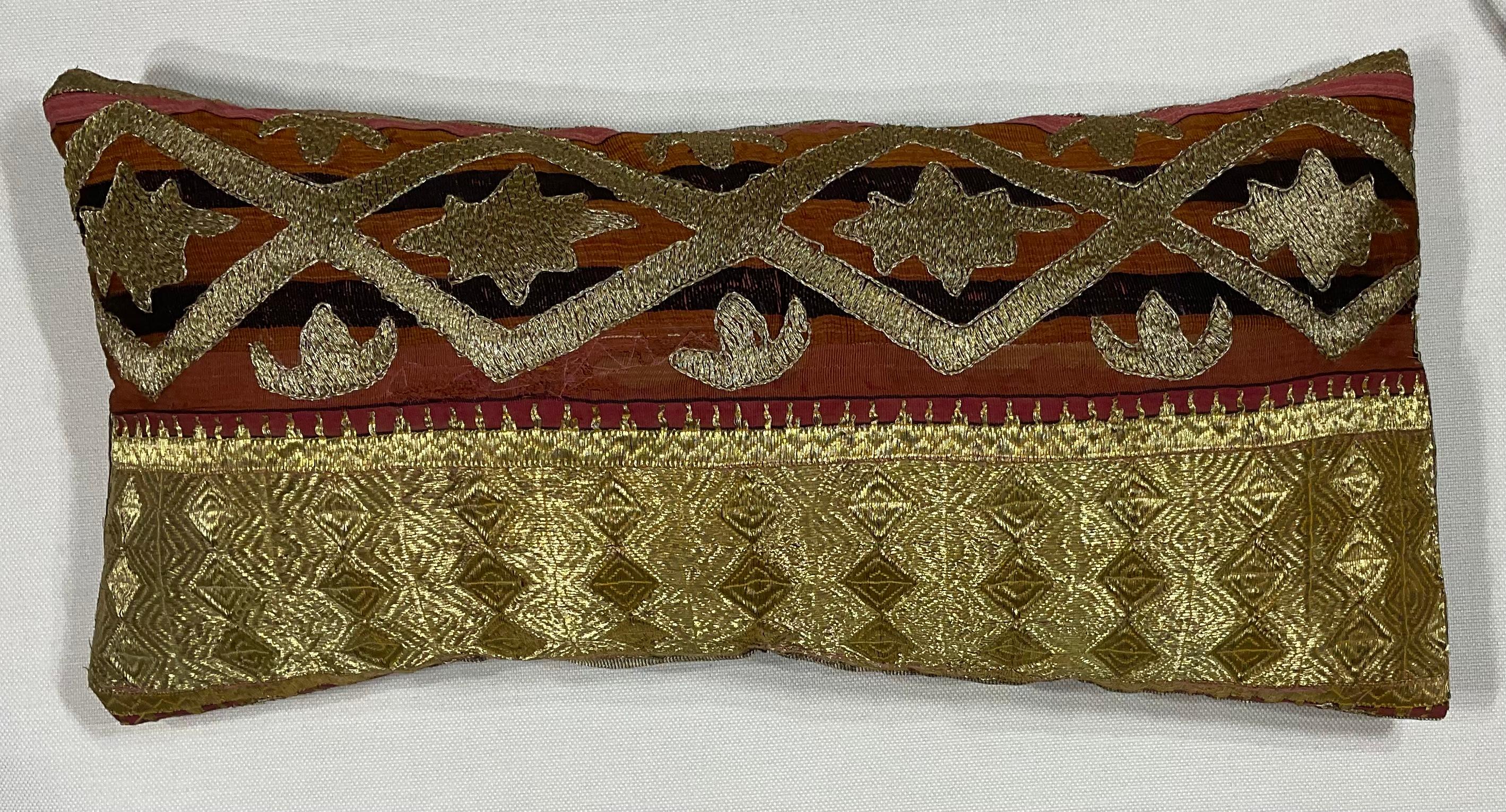 Single Antique Embroidery Textile Pillow 3