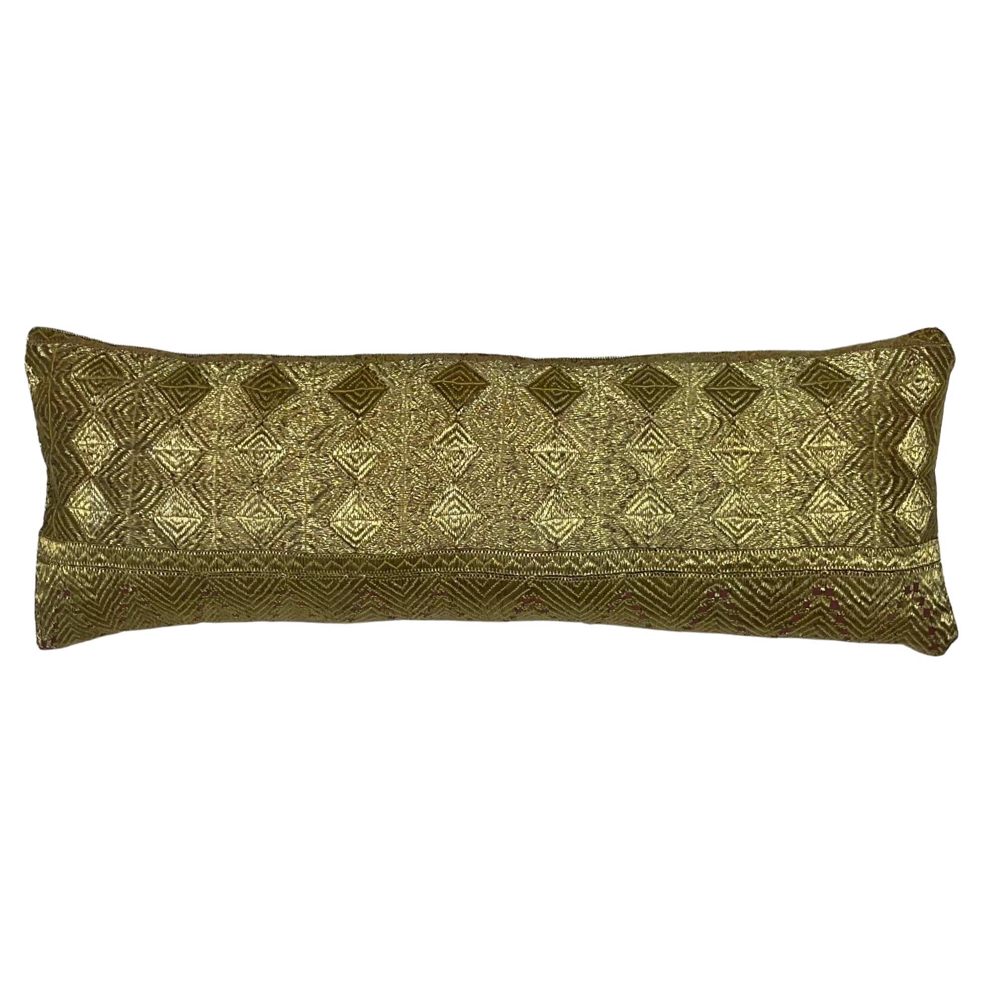 Single Antique Embroidery Textile Pillow 