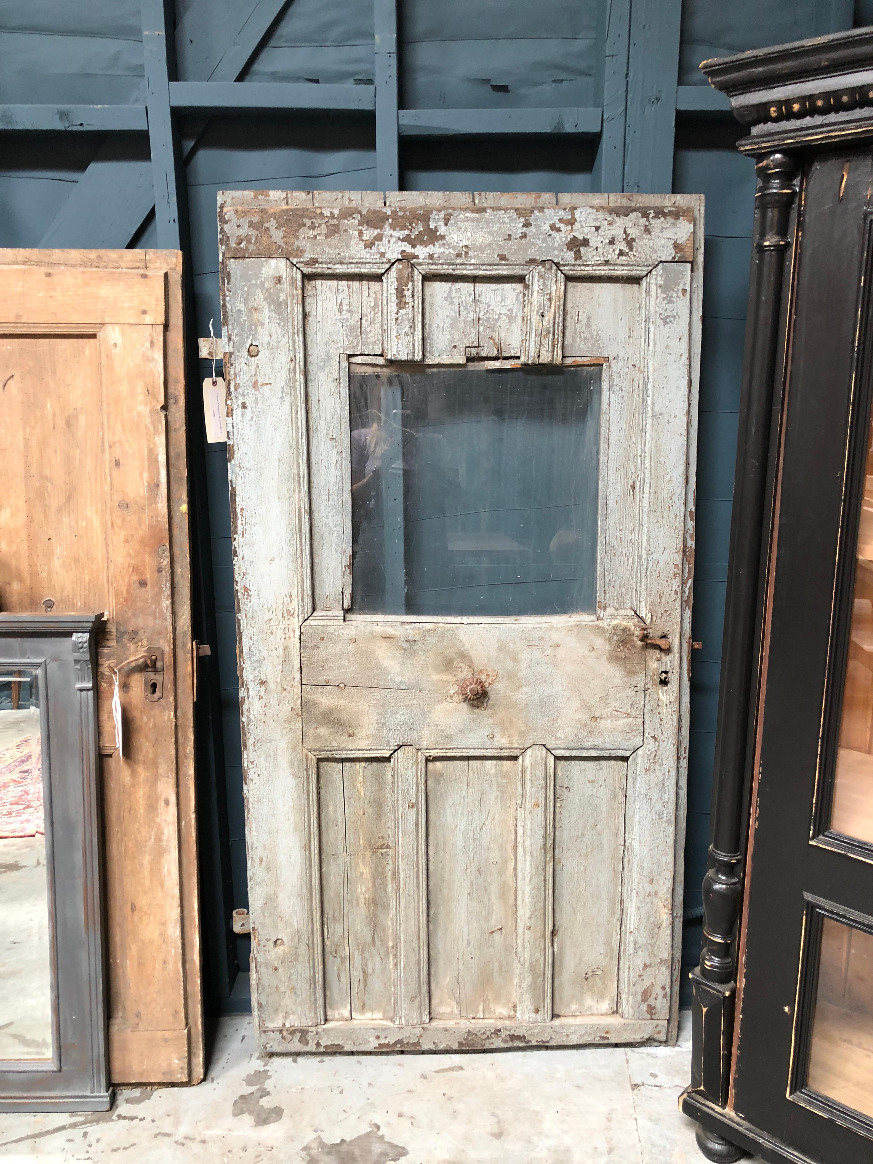 20th Century Single Antique European Farm Door For Sale
