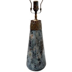 Single Antique French Art Glass Lamp