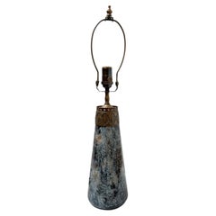 Single Antique French Art Glass Lamp