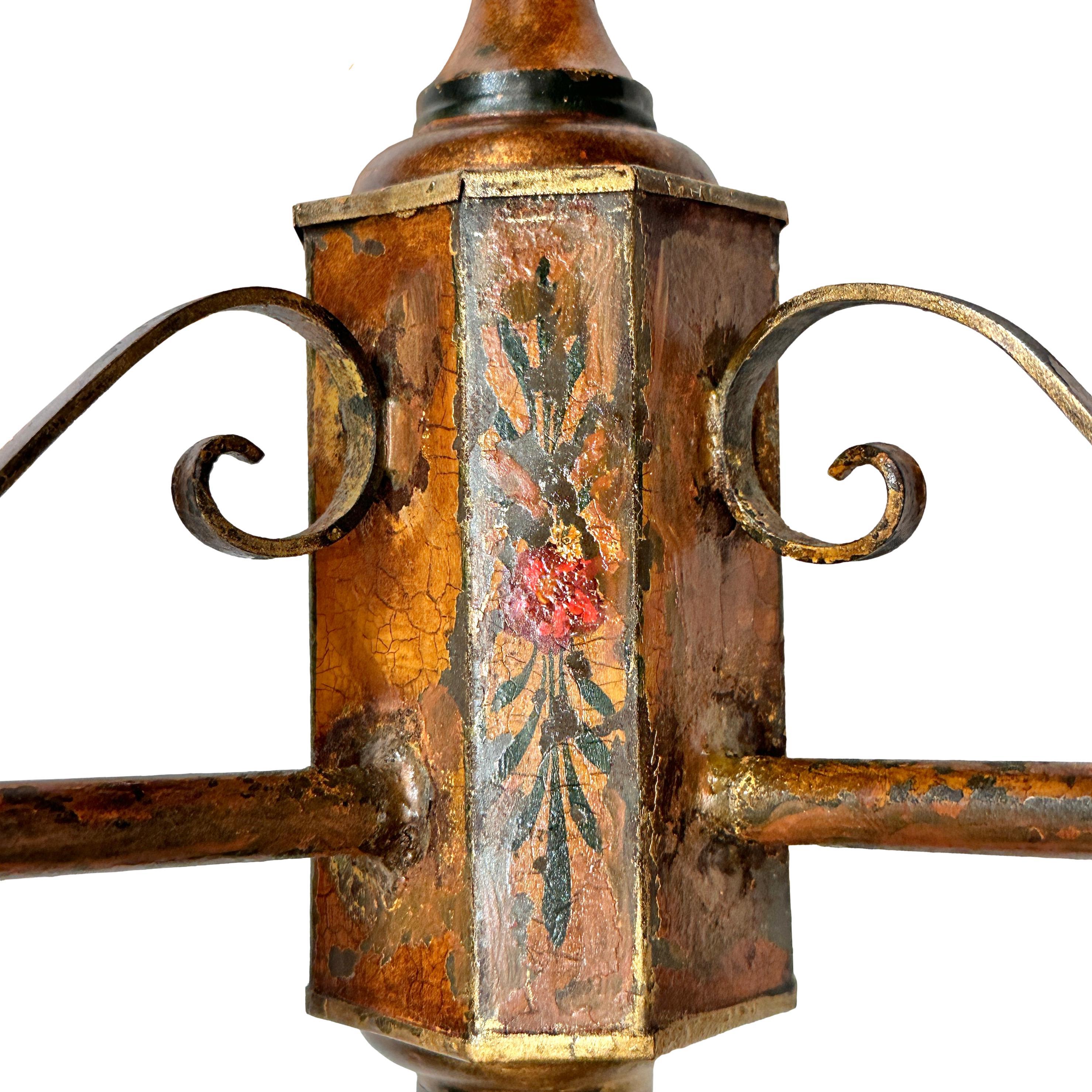 Metal Single Antique French Tole Sconce For Sale