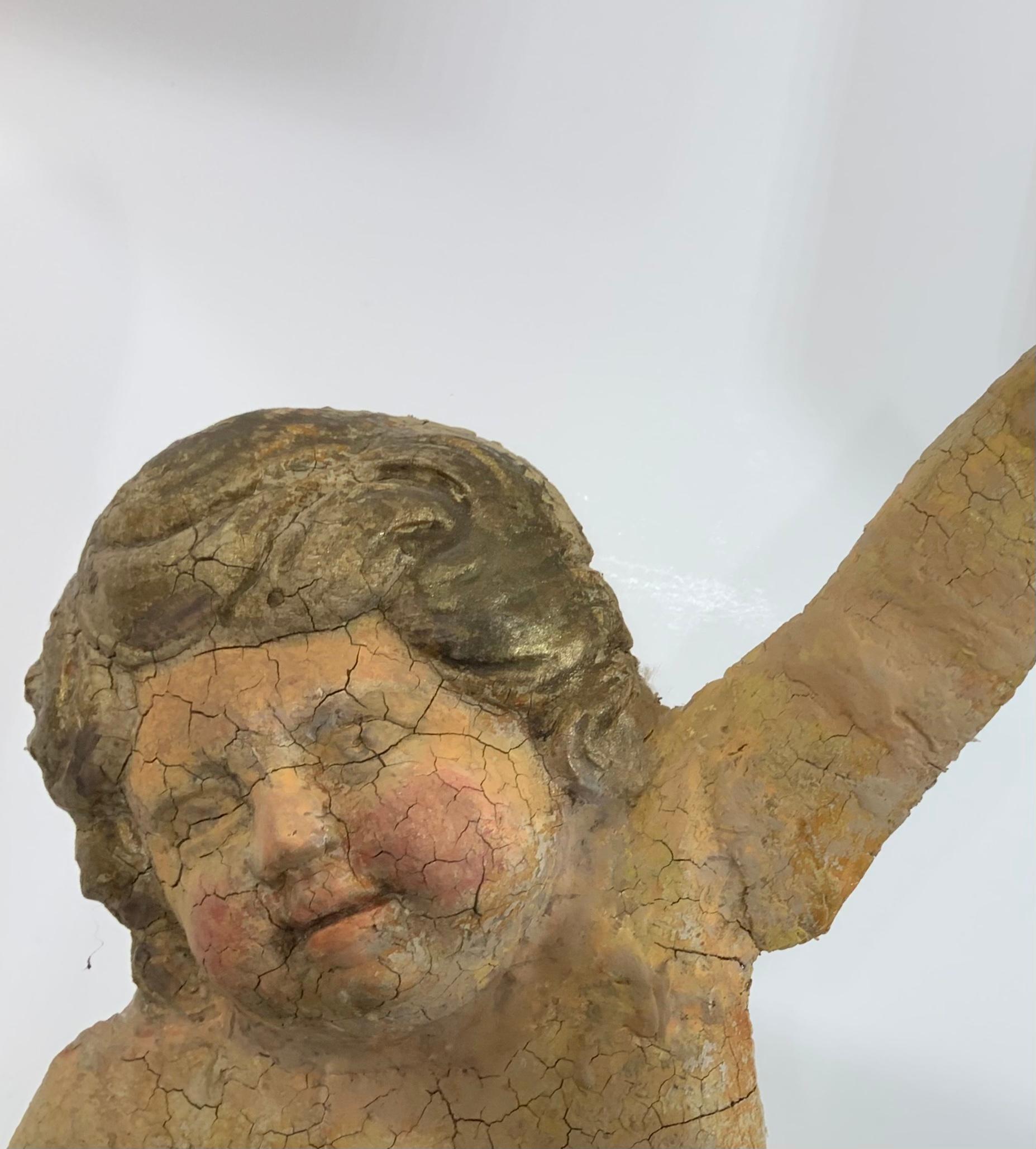 Single Antique Italian Terracotta Cherub 2