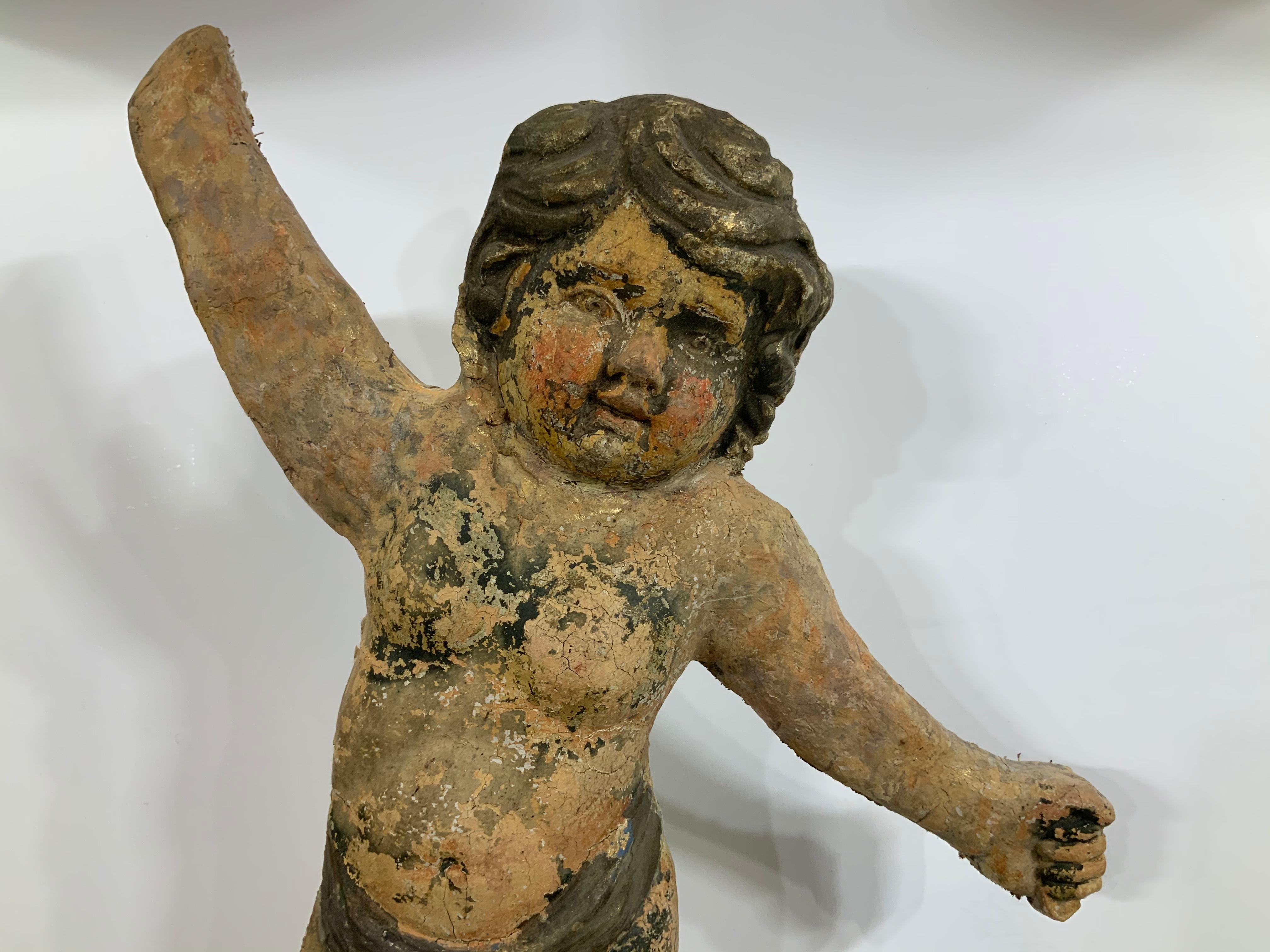 Single Antique Italian Terracotta Cherub 4