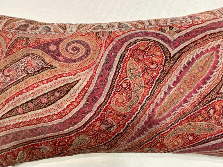 Single Antique Pillow Made from Kashmir Shawl at 1stDibs