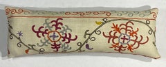 Single Antique Silk Embroidery Suzani Pillow