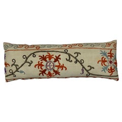 Single Antique Silk Embroidery Suzani Pillow