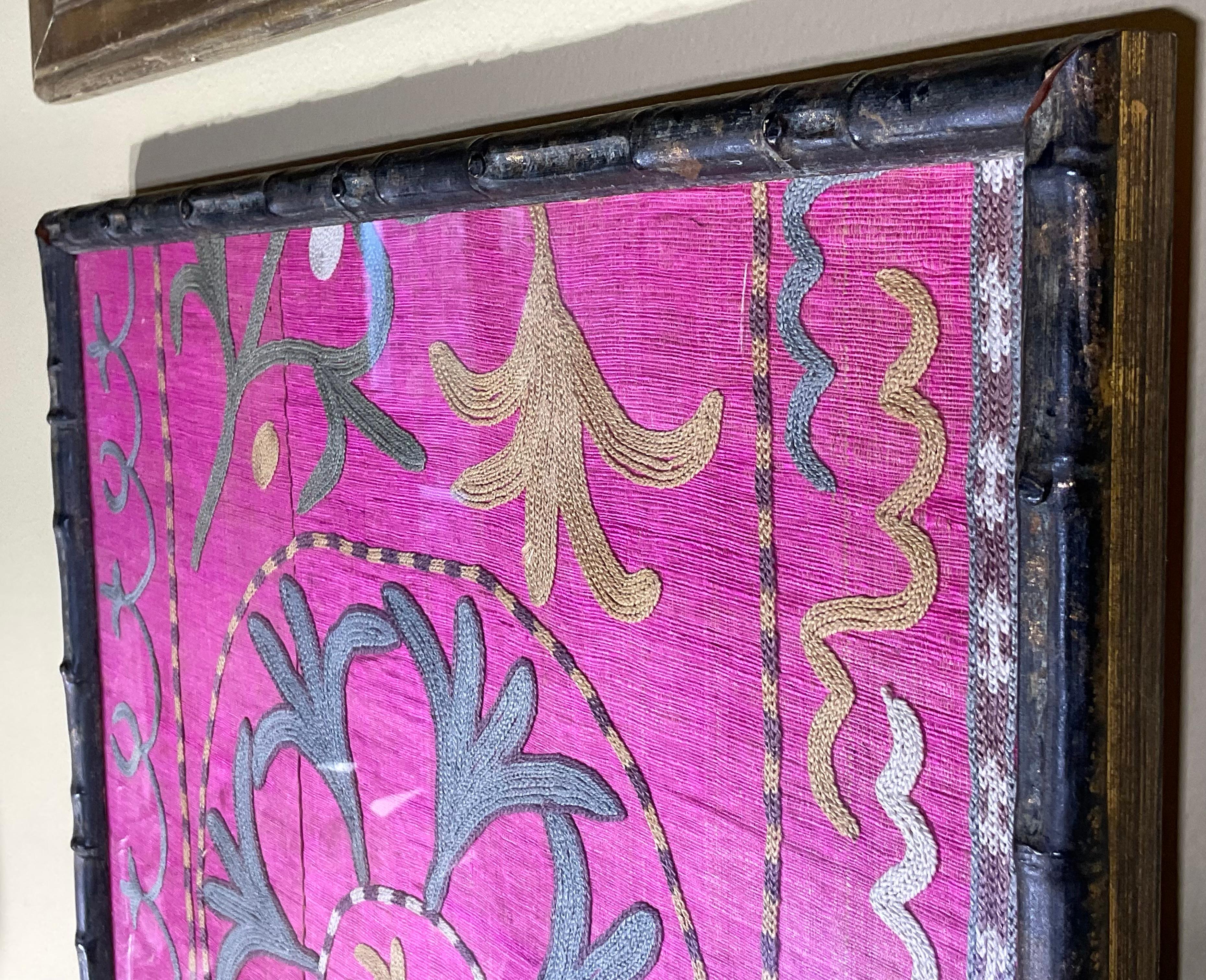Single  Antique Silk Suzani Wall Hanging 8